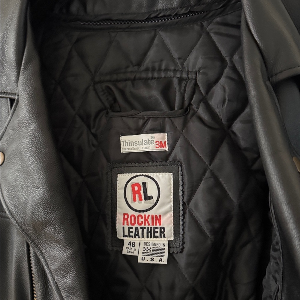 Black Leather Performance Jacket - image 3